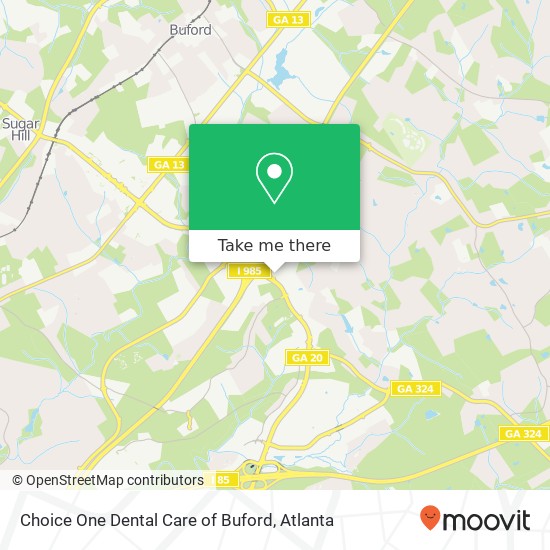 Mapa de Choice One Dental Care of Buford