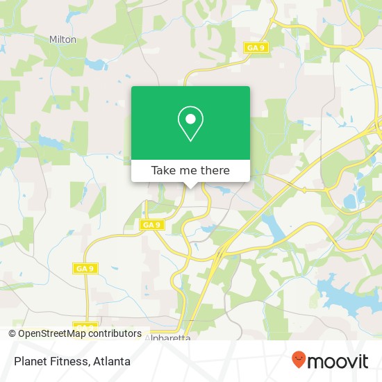 Mapa de Planet Fitness