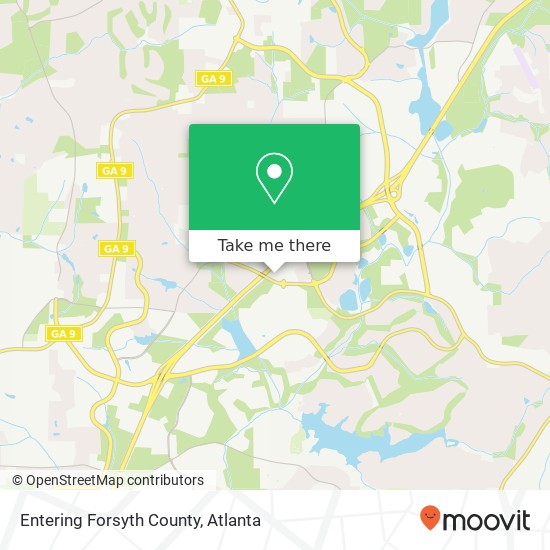 Mapa de Entering Forsyth County