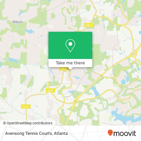 Avensong Tennis Courts map