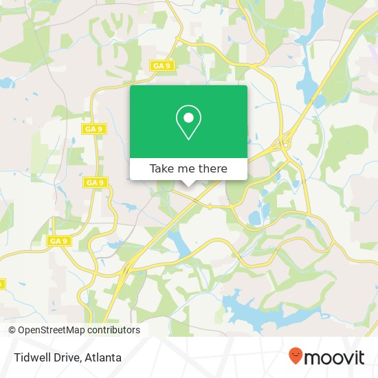 Mapa de Tidwell Drive