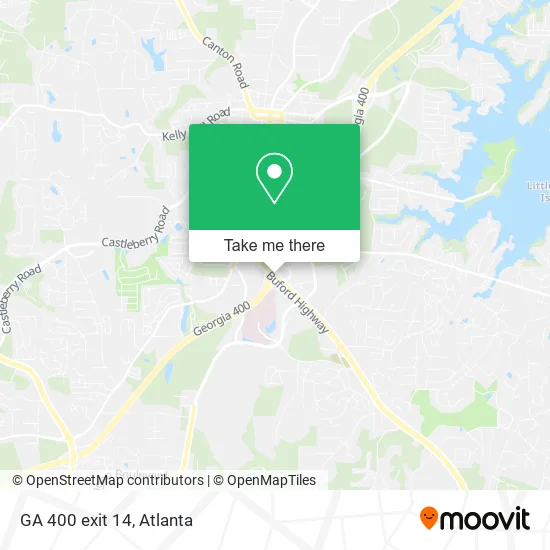 GA 400 exit 14 map
