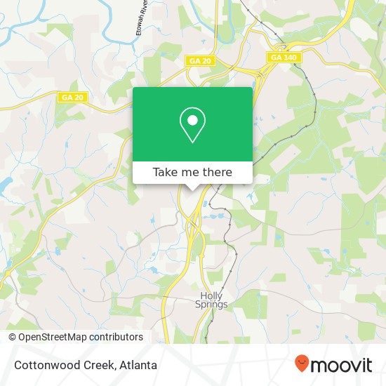 Cottonwood Creek map