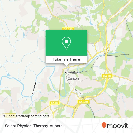 Select Physical Therapy map