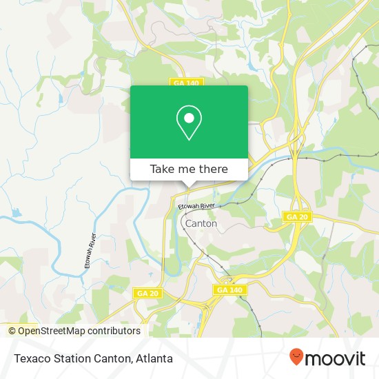 Mapa de Texaco Station Canton