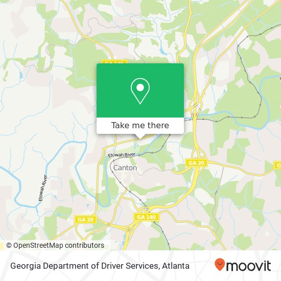 Georgia Department of Driver Services map