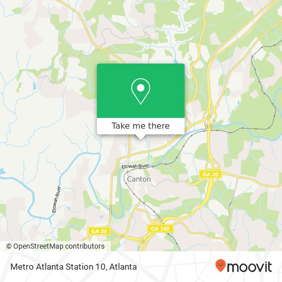 Mapa de Metro Atlanta Station 10
