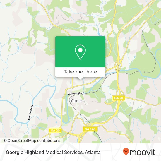 Georgia Highland Medical Services map