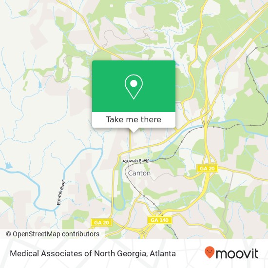 Medical Associates of North Georgia map