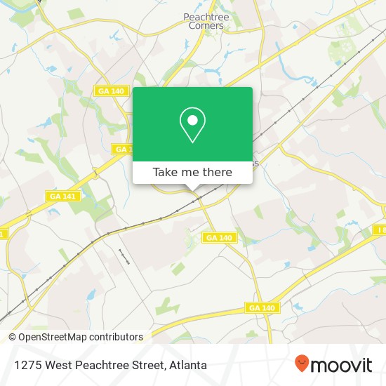 1275 West Peachtree Street map