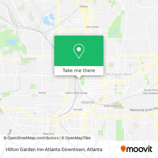 Mapa de Hilton Garden Inn-Atlanta Downtown