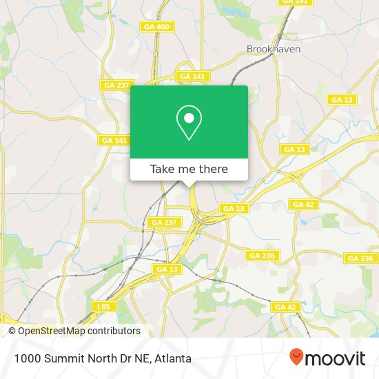 Mapa de 1000 Summit North Dr NE