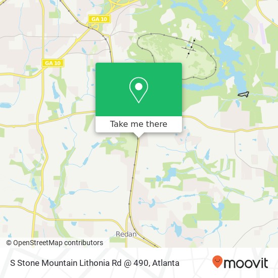S Stone Mountain Lithonia Rd @ 490 map