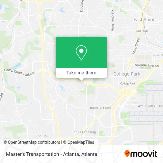 Master's Transportation - Atlanta map