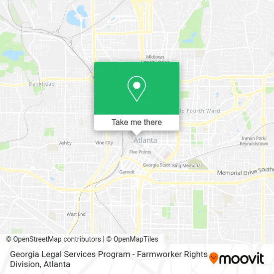Georgia Legal Services Program - Farmworker Rights Division map