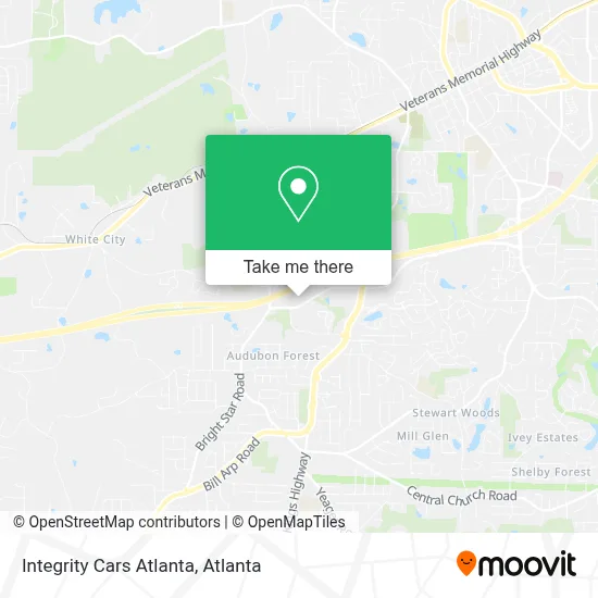 Integrity Cars Atlanta map