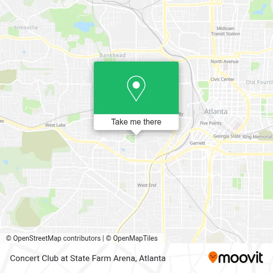 Concert Club at State Farm Arena map