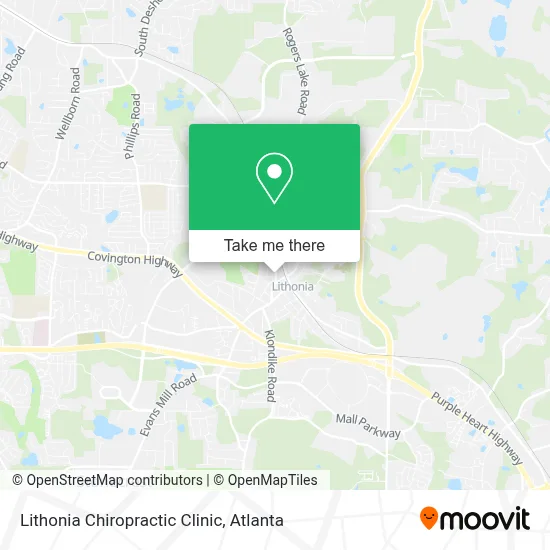 Lithonia Chiropractic Clinic map