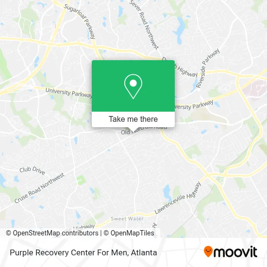 Purple Recovery Center For Men map
