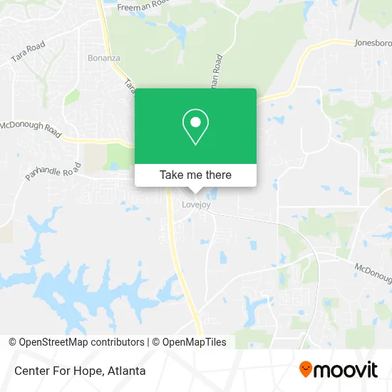 Center For Hope map