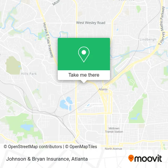 Johnson & Bryan Insurance map