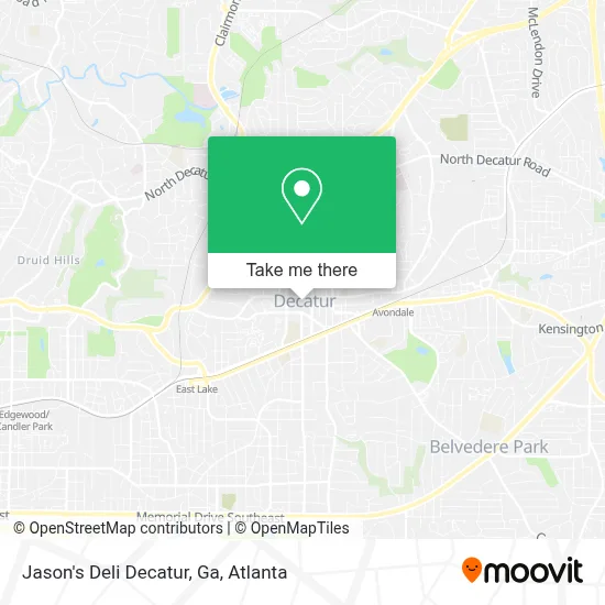 Jason's Deli Decatur, Ga map