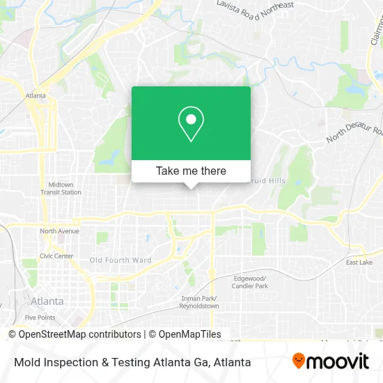Mold Inspection & Testing Atlanta Ga map