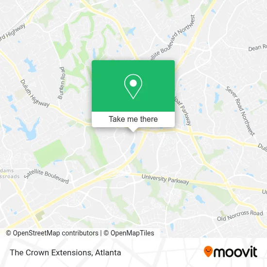 The Crown Extensions map