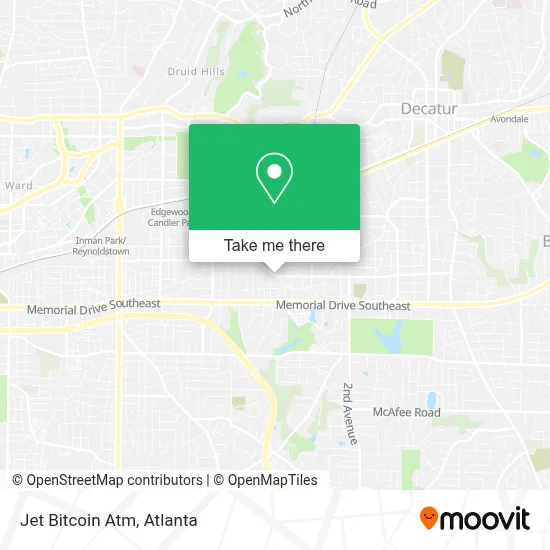 Jet Bitcoin Atm map