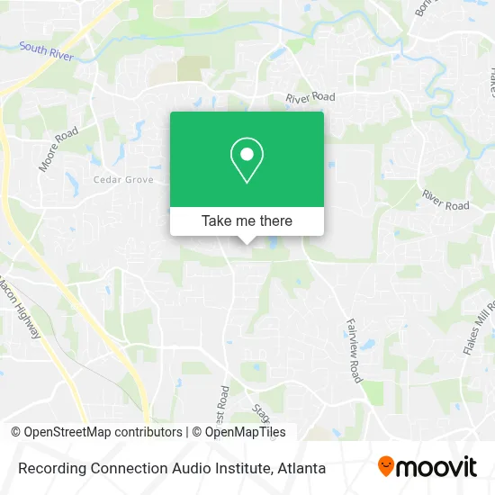 Recording Connection Audio Institute map
