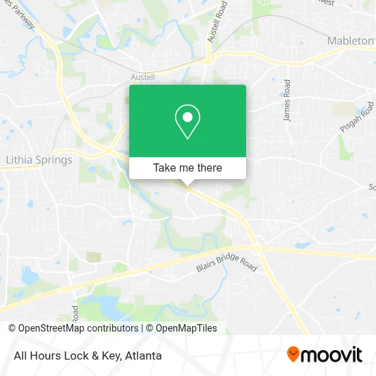 All Hours Lock & Key map