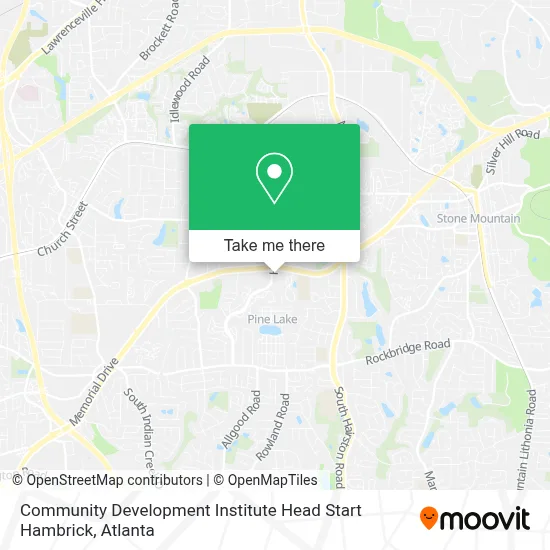 Community Development Institute Head Start Hambrick map