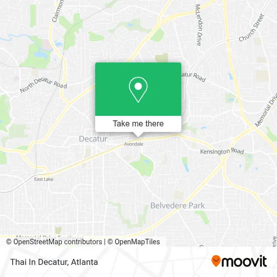 Thai In Decatur map