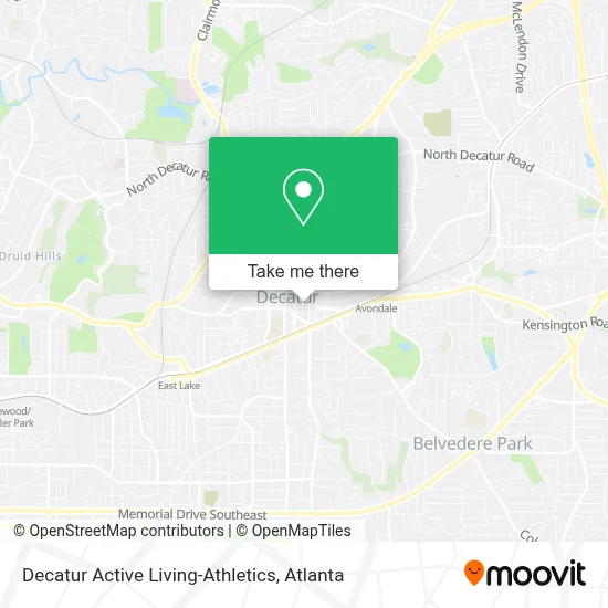 Decatur Active Living-Athletics map