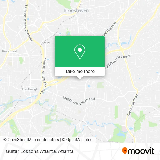 Guitar Lessons Atlanta map