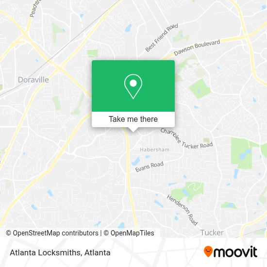Atlanta Locksmiths map