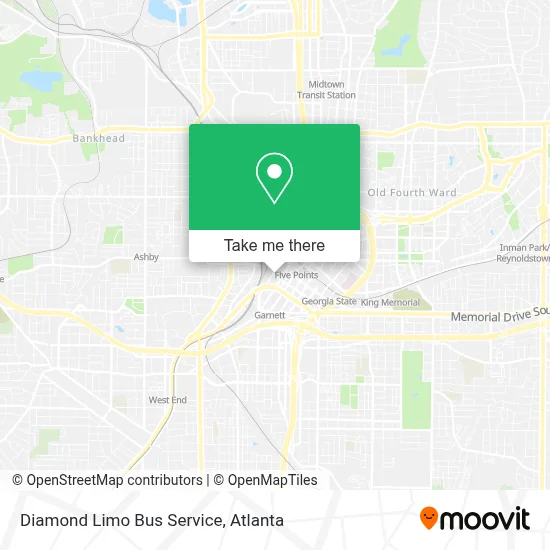 Diamond Limo Bus Service map