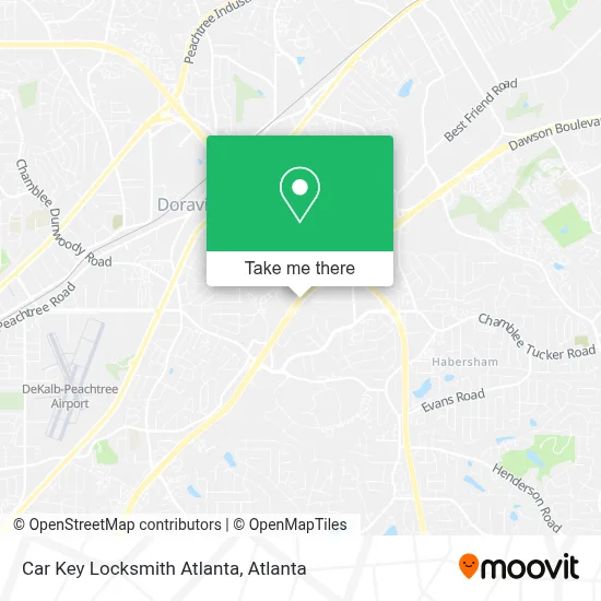 Car Key Locksmith Atlanta map