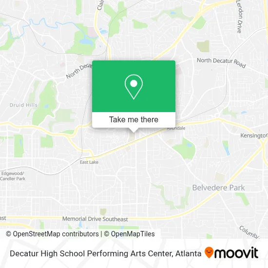 Decatur High School Performing Arts Center map