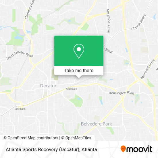 Atlanta Sports Recovery (Decatur) map