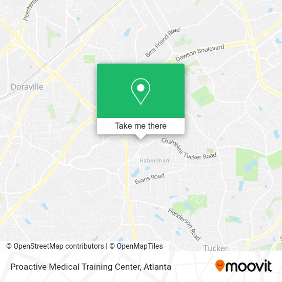 Proactive Medical Training Center map
