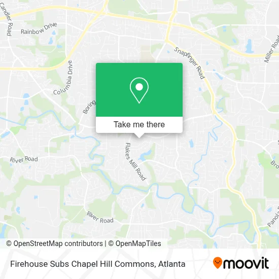 Firehouse Subs Chapel Hill Commons map