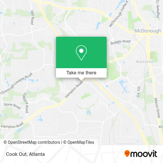 Cook Out map