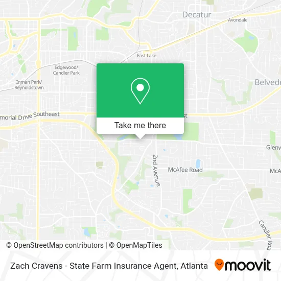 Zach Cravens - State Farm Insurance Agent map