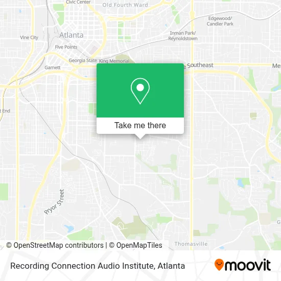 Recording Connection Audio Institute map