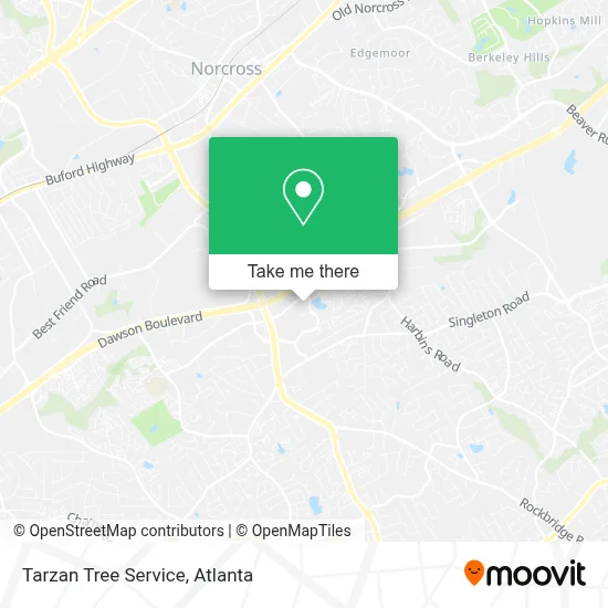Tarzan Tree Service map