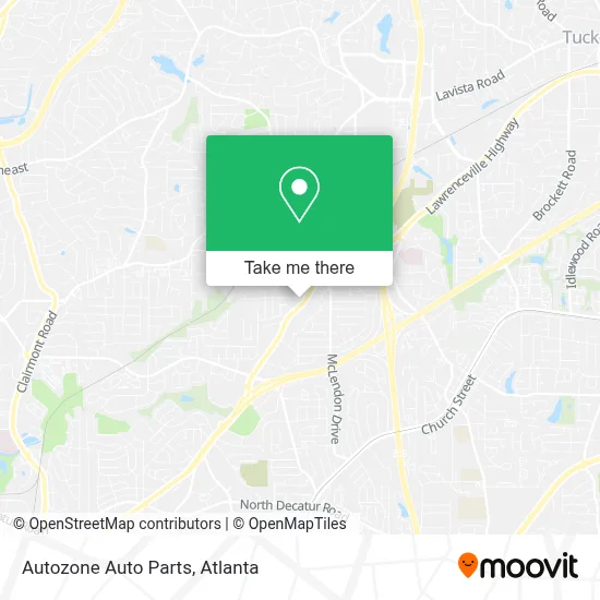 Autozone Auto Parts map