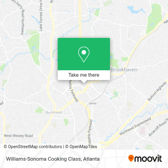 Williams-Sonoma Cooking Class map