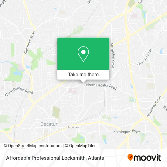 Affordable Professional Locksmith map
