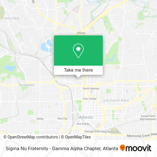 Sigma Nu Fraternity - Gamma Alpha Chapter map